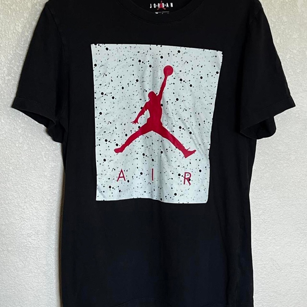 Air Jordan Jumpman Poolside Graphic T-Shirt Speckle Red Gym Logo Tee
